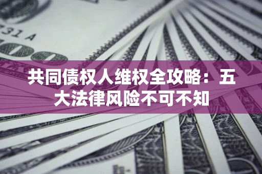 济南共同债权人维权全攻略：五大法律风险不可不知