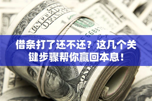 济南借条打了还不还？这几个关键步骤帮你赢回本息！