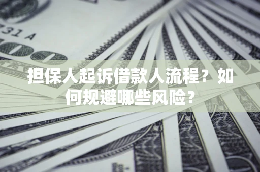 济南担保人起诉借款人流程？如何规避哪些风险？